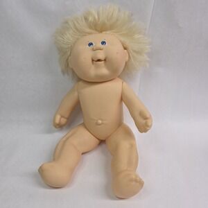 1987 Cabbage Patch Kids, Girl Doll, Blonde, Blue Eyes, Splashin Kids, Hard Body